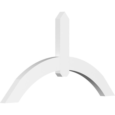 Ekena Millwork Archdale Architectural Grade PVC Gable Bracket, 48"W x 26"H x 2"D x 4"F, 13/12 Pitch GBP048X26X0204ARC00